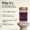 Bhimseni Camphor 80g Jar |100% Pure Kapoor Crystals for Puja, Aarti & Havan | Long-Lasting Fragrance | for Diffuser & Air Freshening (80 GMS)